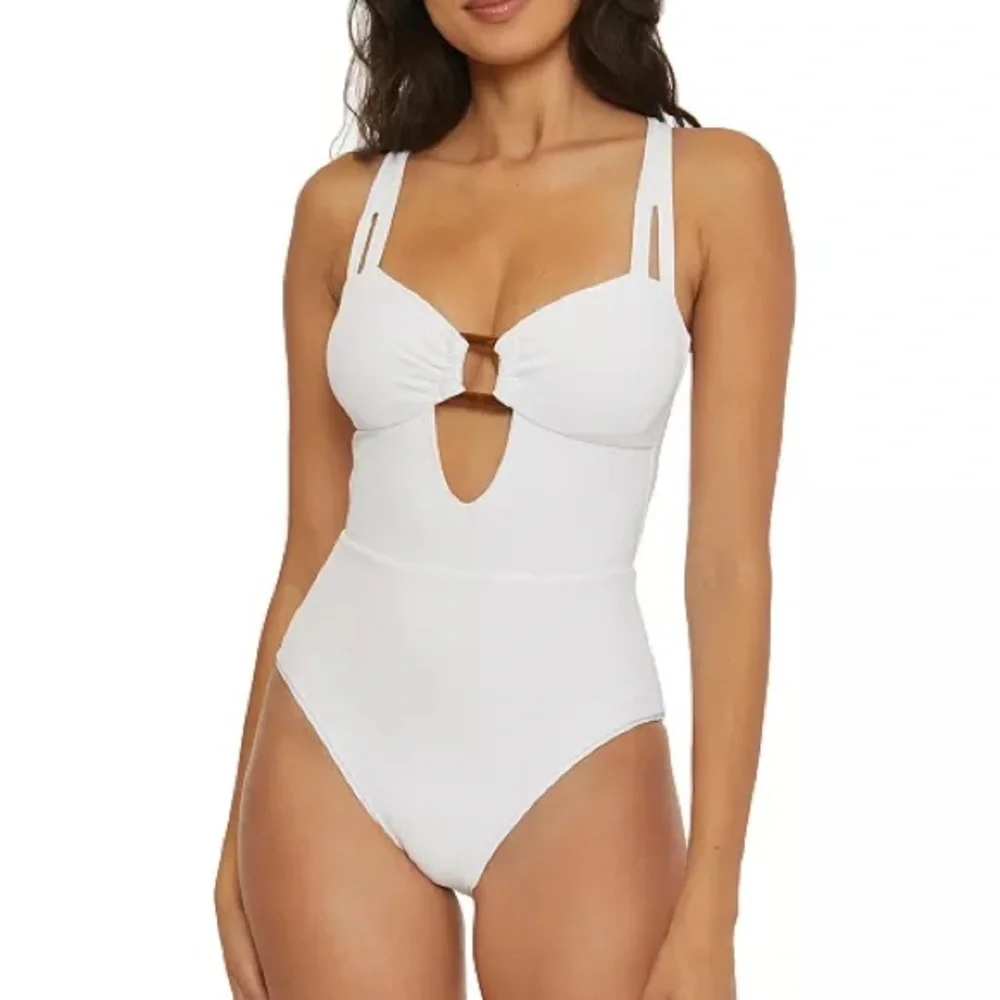 BECCA Fine Line‎ One-piece Swimsuit In White